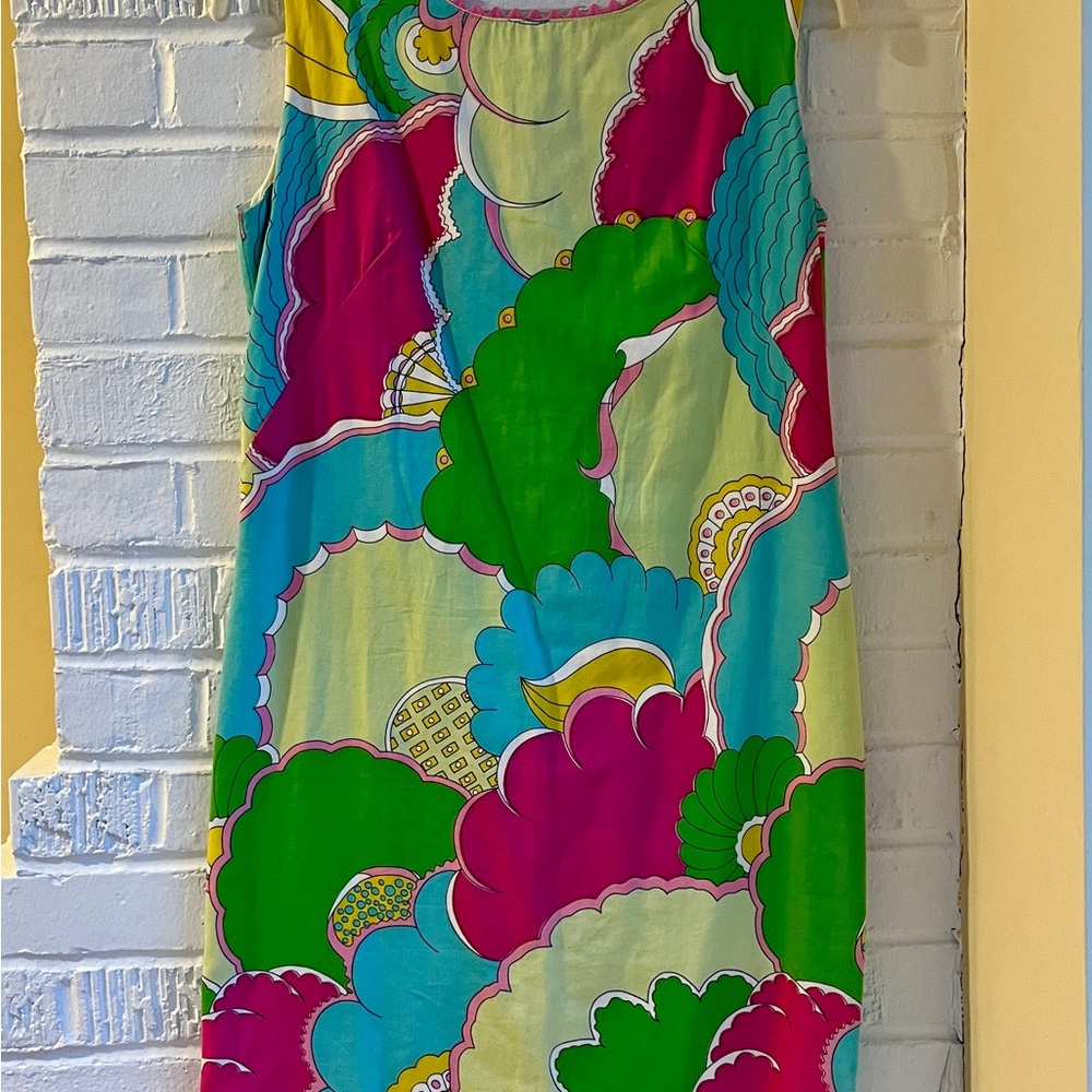 Vibrant Vintage Colorful Sleeveless Dress.
